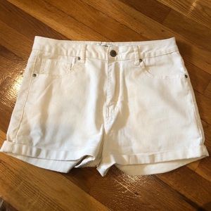 White Denim Shorts